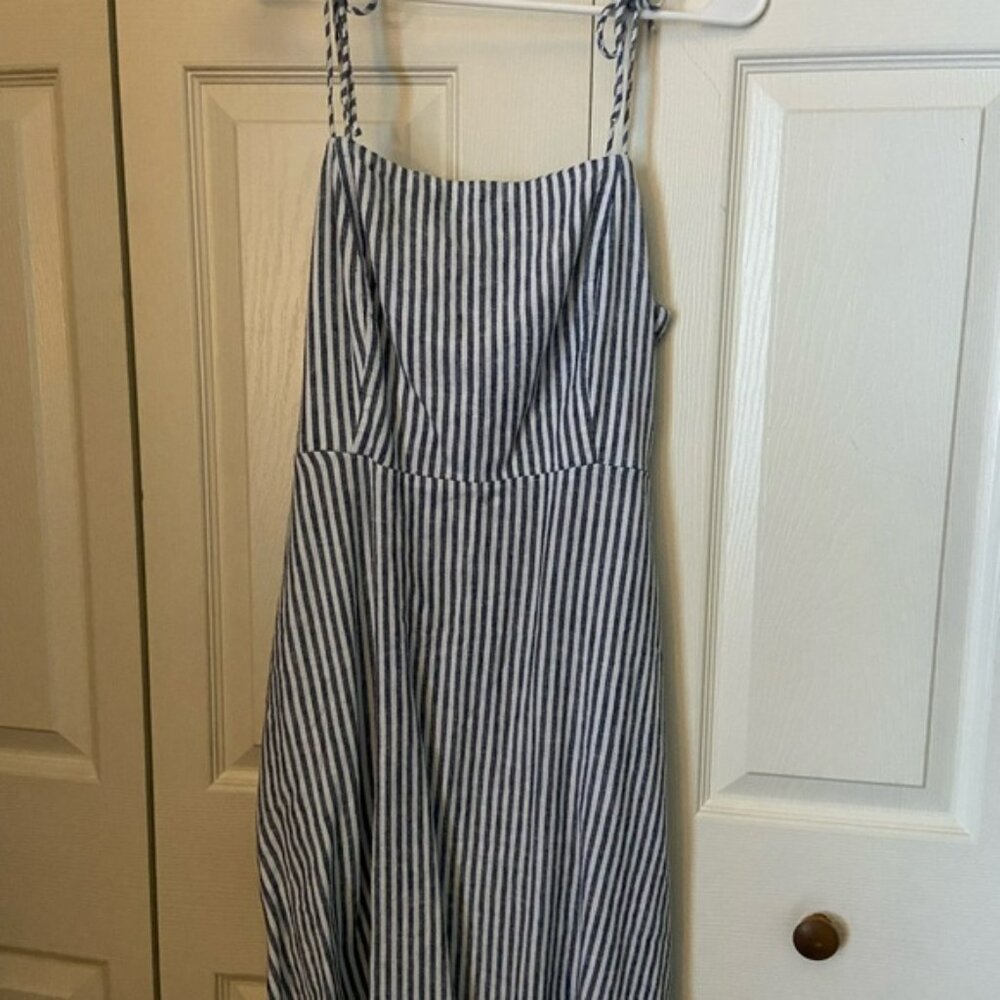 Striped Blue and White Dress